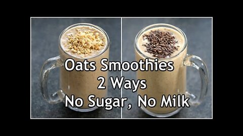 Oats Breakfast Smoothie Recipes No MilkNo Sugar Smoothie For Weight Loss AppleBanana Smoothie_