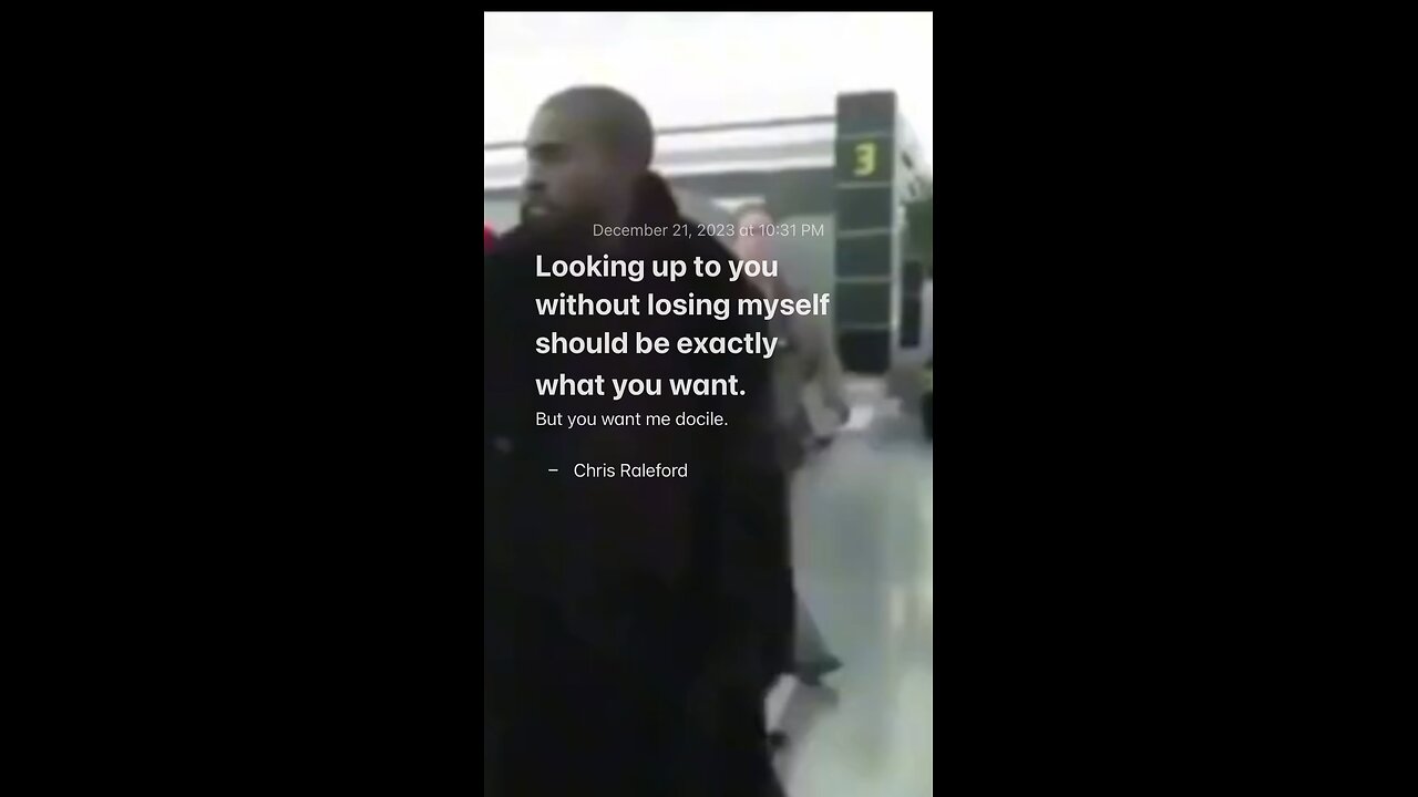 But you want me docile - Chris Raleford
