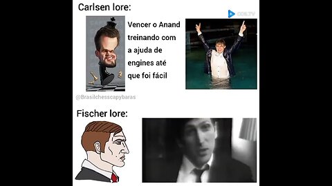 Magnus Carlsen e Bob Fischer Lore GM Xadrez Meme