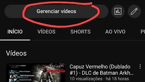 Como excluir, editar, etc. seu vídeo do YouTube pelo app do celular.