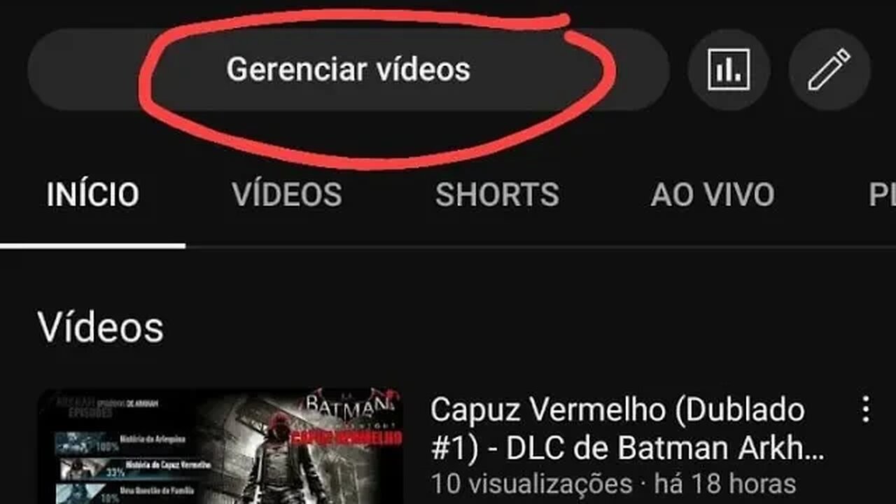 Como excluir, editar, etc. seu vídeo do YouTube pelo app do celular.