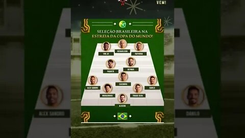 Escalação do Brasil para o primeiro jogo da copa #brasil #soccer #brazil #football #neymar #esporte