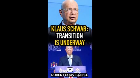 Klaus Schwab: Our TRANSITION is Underway #shorts