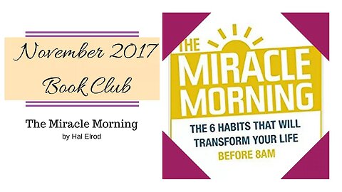 Book Club Selection November 2017 - Miracle Morning by Hal Elrod ¦ Mamafurfur Book Club