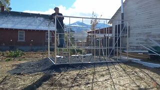 Harbor Freight 10x12 Greenhouse Build.