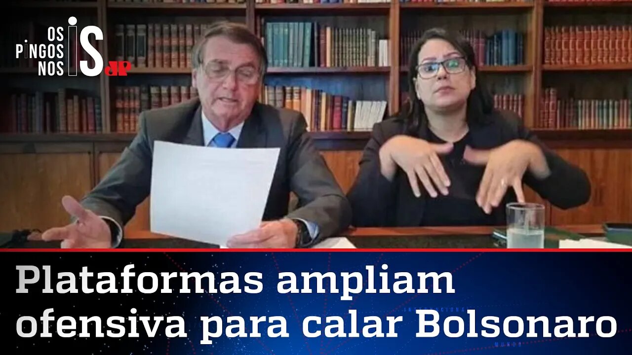 YouTube remove nova live de Bolsonaro no canal de Os Pingos nos Is