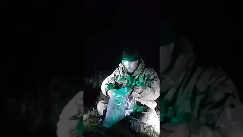 putting together the Katadyn water filter at night. Dartmoor