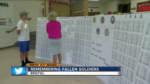 Kenosha County teen creates memorial wall for fallen service members