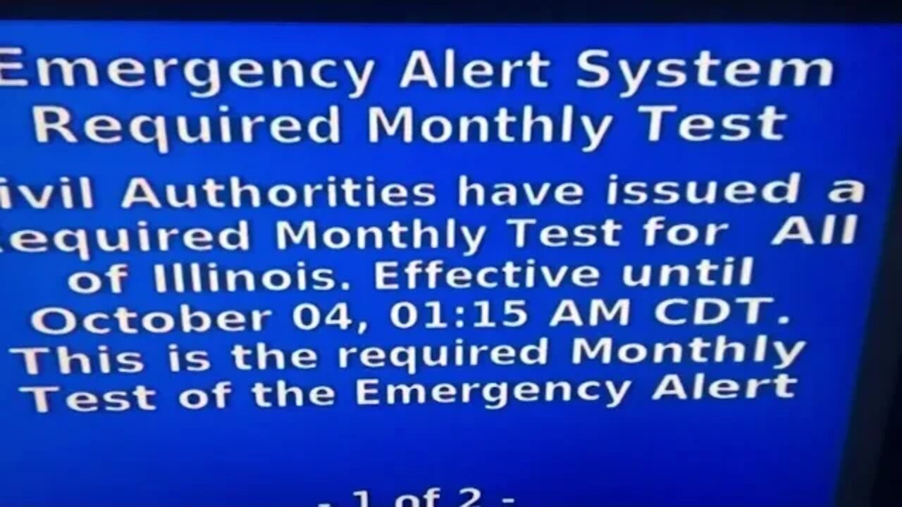 Emergency Alert System Test WGN Channel 9 Chicago Tuesday morning after midnight October 4th 2022