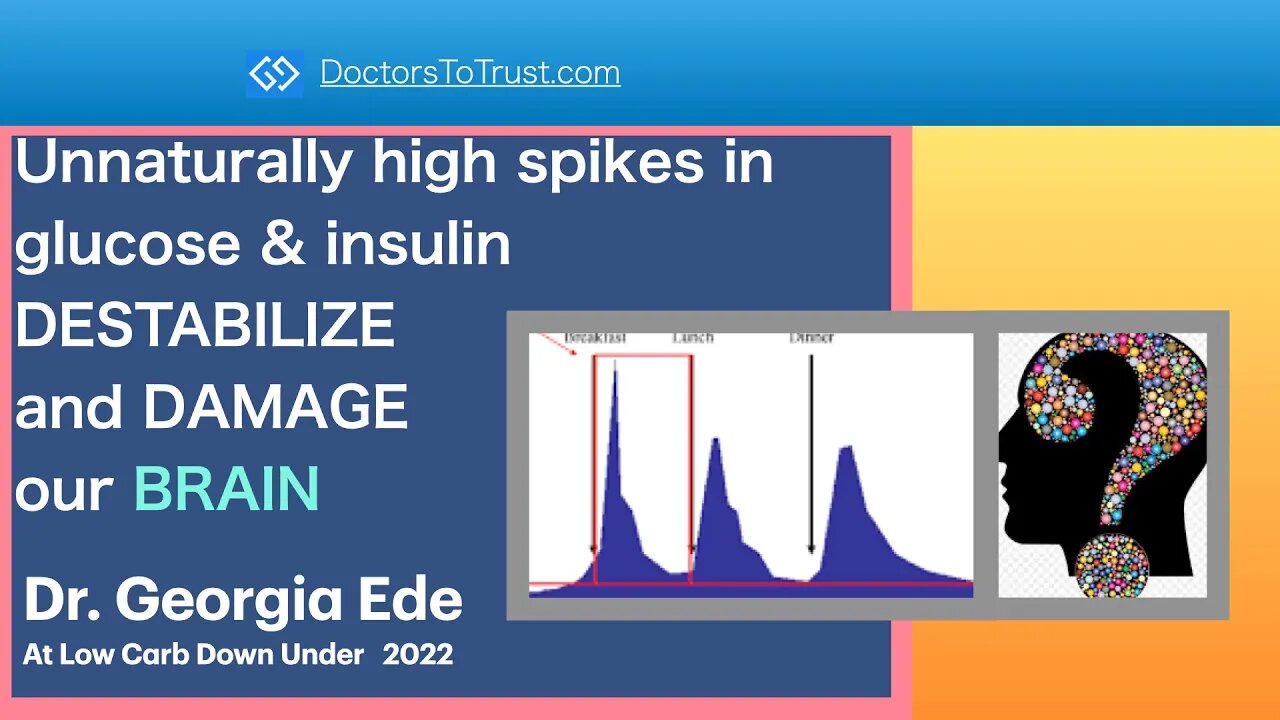 GEORGIA EDE 3: Unnaturally high spikes inglucose & insulin DESTABILIZE and DAMAGE our BRAIN