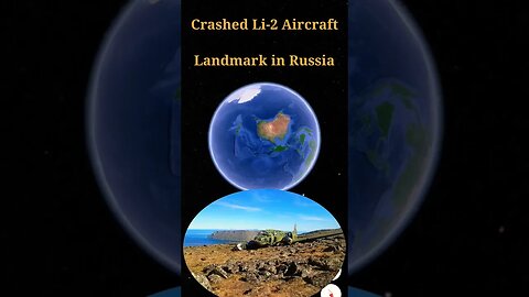 Crashed Li-2 Aircraft Found on Google Earth Studio 🌍 #Shorts #world#reels#scary#finduniqueworld
