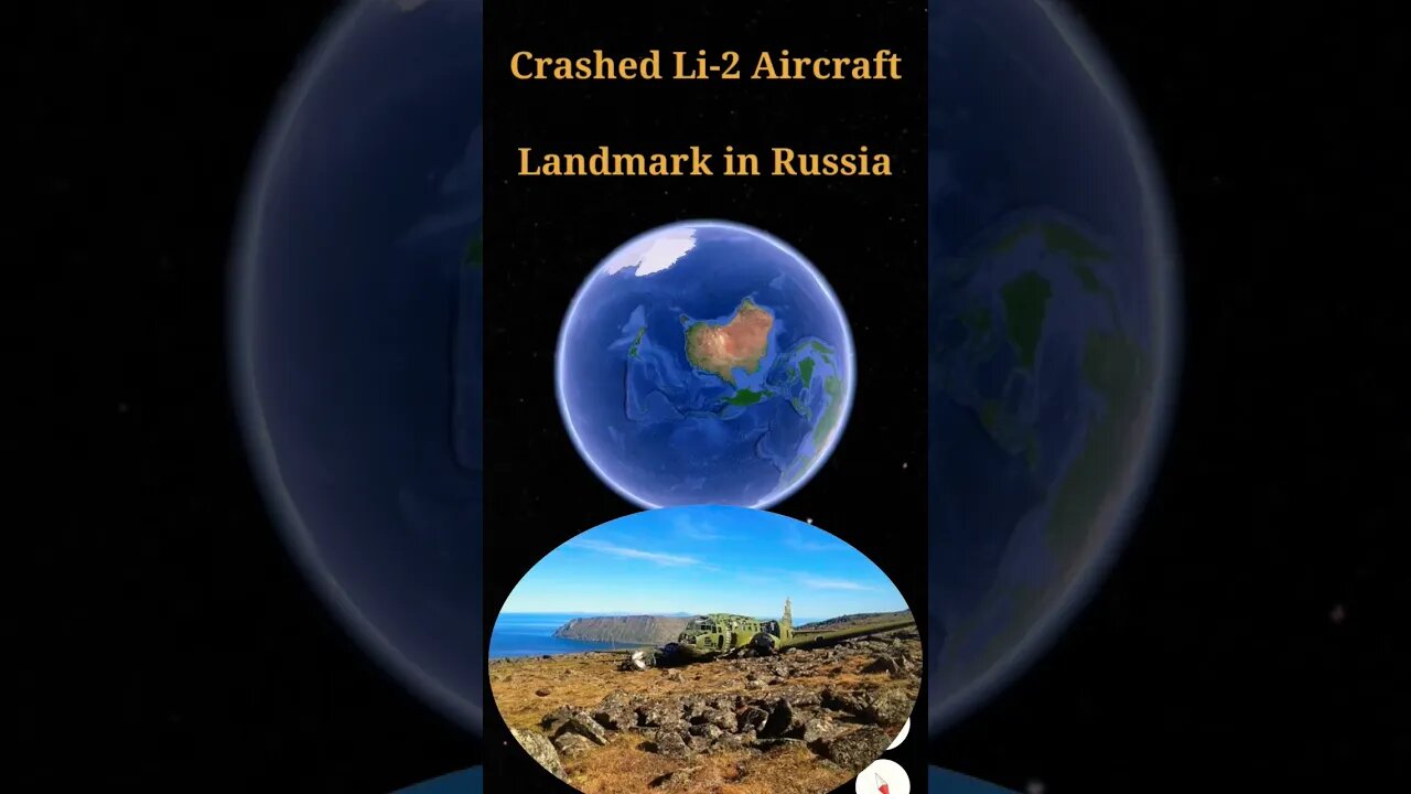 Crashed Li-2 Aircraft Found on Google Earth Studio 🌍 #Shorts #world#reels#scary#finduniqueworld