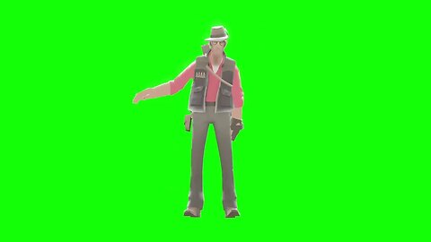 All Team Fortress Characters (No Heavy) Doing The Club Penguin Dance Green Screen