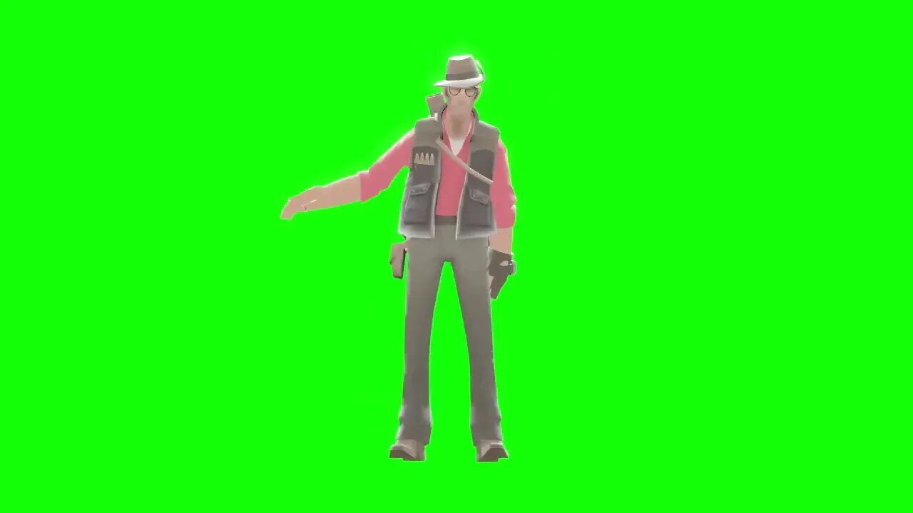 All Team Fortress Characters (No Heavy) Doing The Club Penguin Dance Green Screen