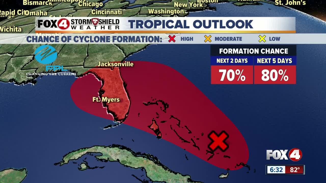 Tropical Cyclone 9 expected to track along Florida's east coast