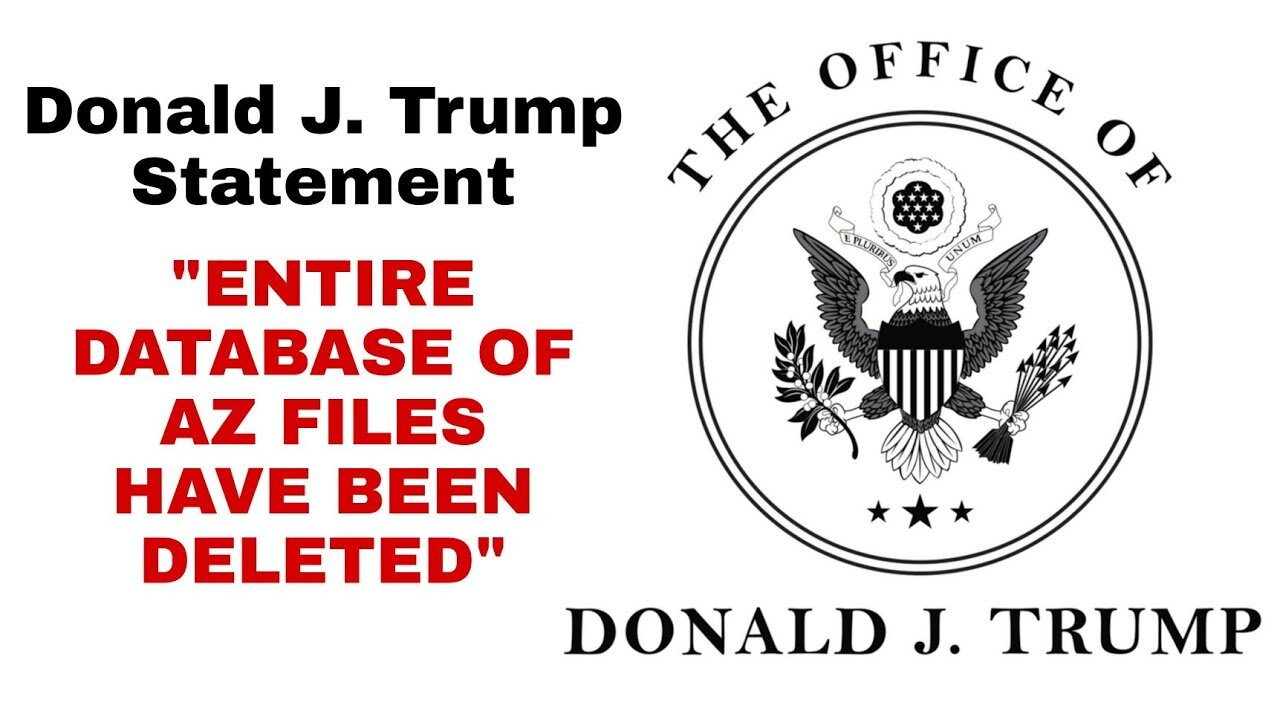 EXCLUSIVE! Message From The Desk Of President Donald J. Trump | Arizona Database DELETED!