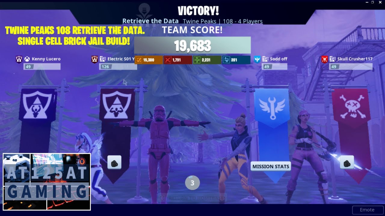 Fortnite STW | Sodd_off plays a 108 retrieve the data mission in Twine Peaks.