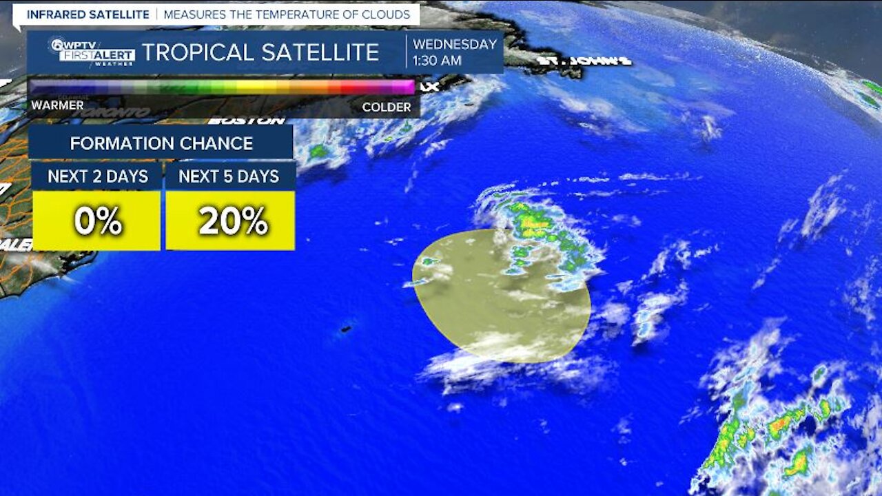 Potential tropical development off Bermuda coast poses no threat to land