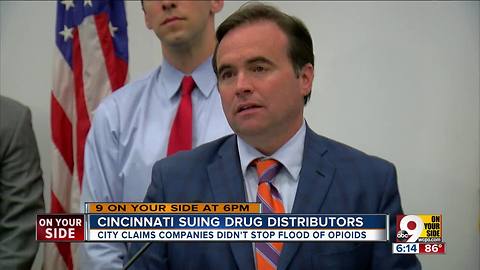 Cincinnati sues drug distributors over opioid crisis