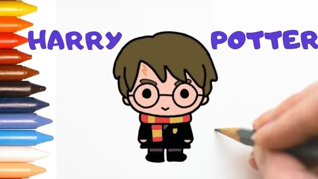 COMO DESENHAR HARRY POTTER FÁCIL #harrypotter #desenho #desenholivre