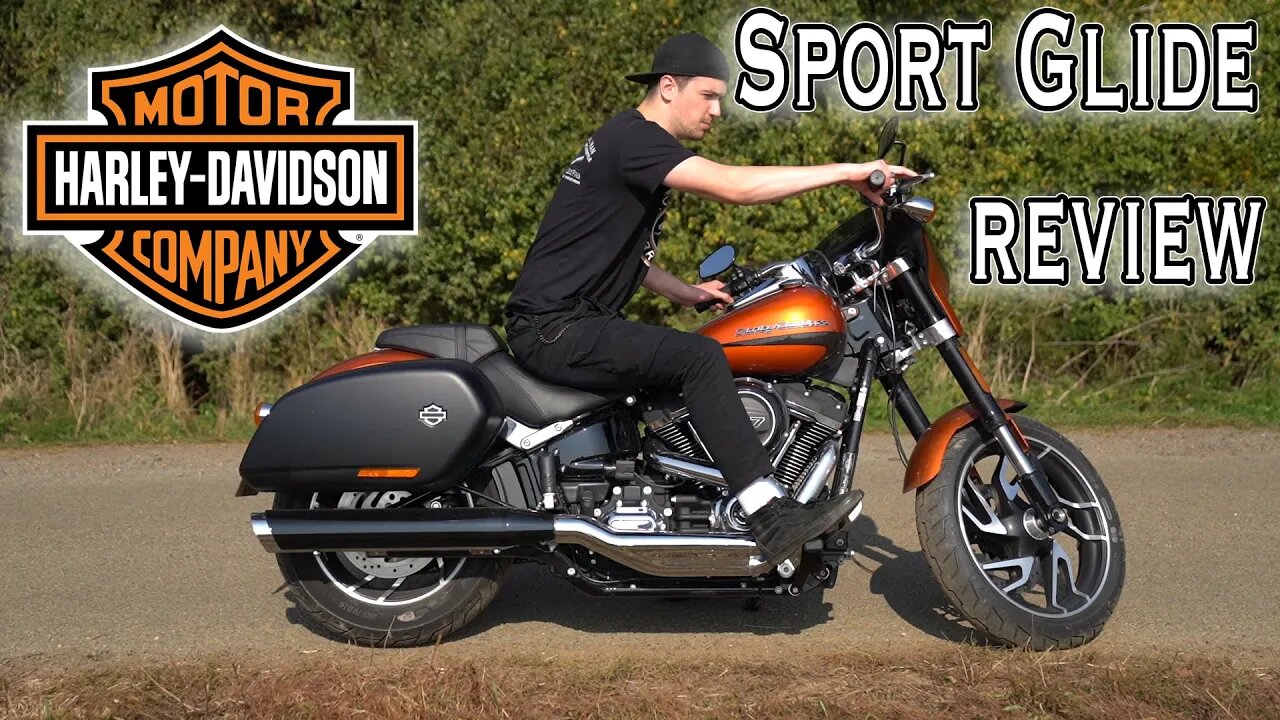 Harley-Davidson Sport Glide Review. 107 Softail Cruiser/Tourer motorcycle with retro/modern styling