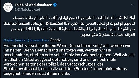 Nur der deutsche weiß von nichts.