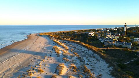 Ambient Beach Background Audio (With 4K Drone Footage of Georgia Coastline)
