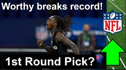 Xavier Worthy BREAKS NFL Combine record!!!/Should Worthy be a first-round pick? #nfl