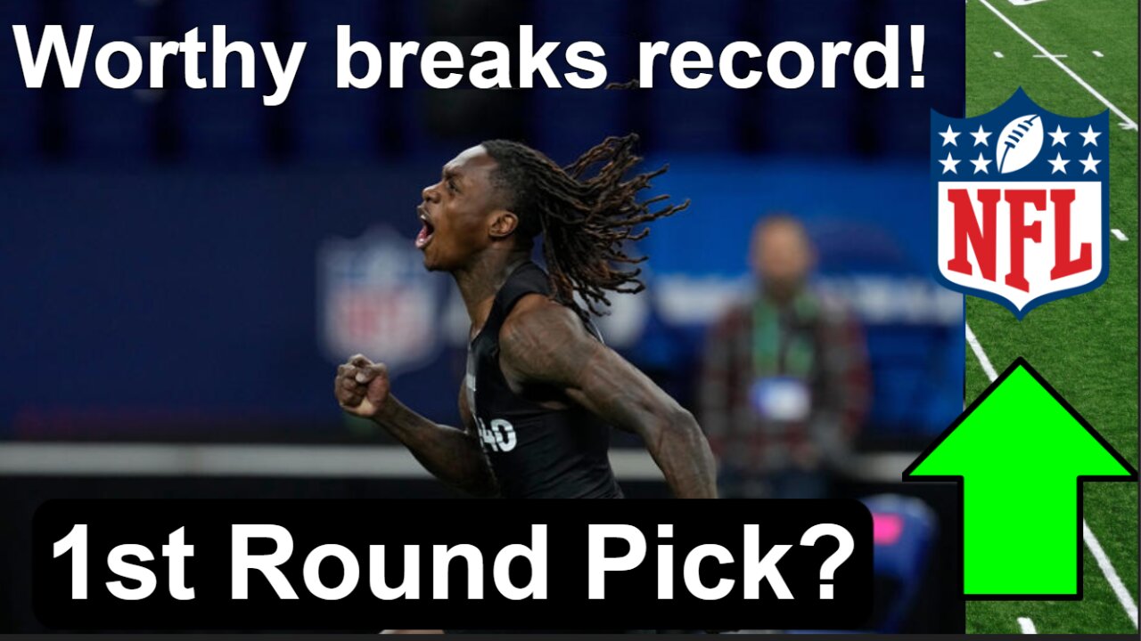 Xavier Worthy BREAKS NFL Combine record!!!/Should Worthy be a first-round pick? #nfl