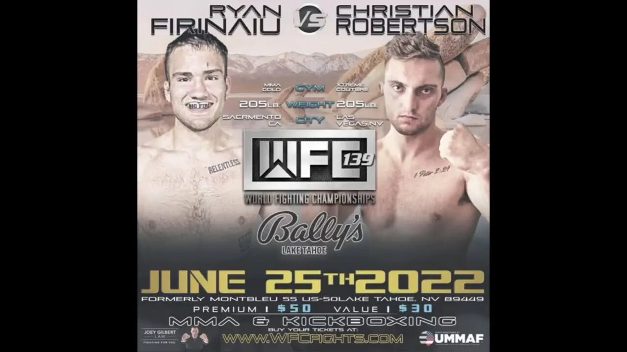 Christian Robertson vs Ryan Firinaiu WFC 139