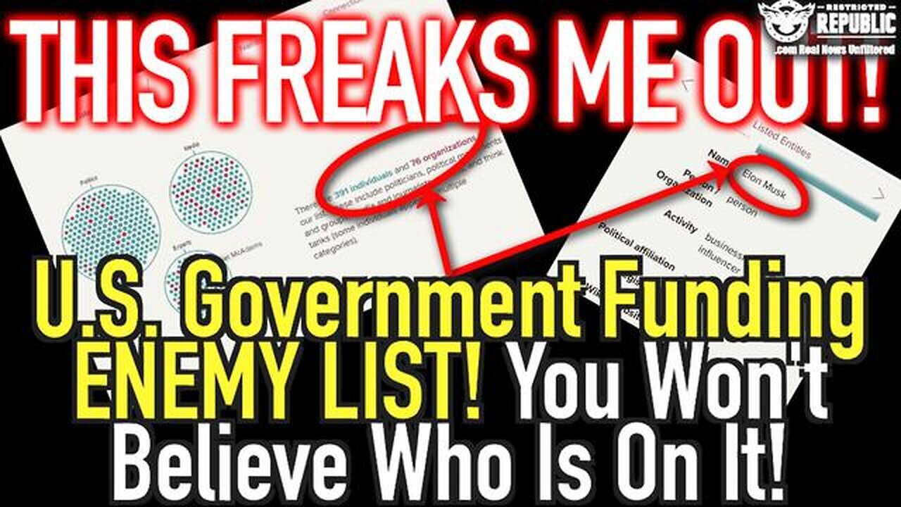 This FREAKS Me Out - U.S. State Department Funding REAL Enemy List - You Wont Believe.. 6/13/24..