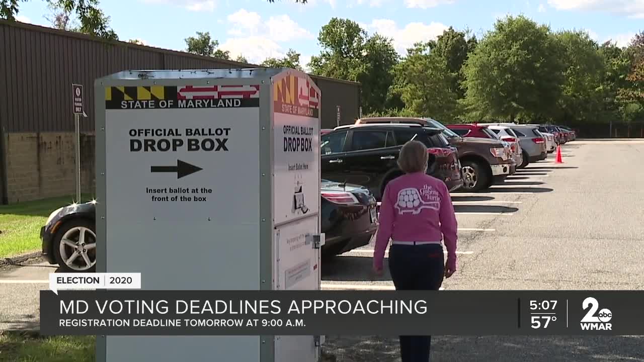 MD voting deadlines approaching, registration deadline Tuesday morning