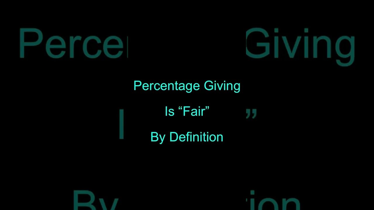 No One Understands Percentage Giving #shorts