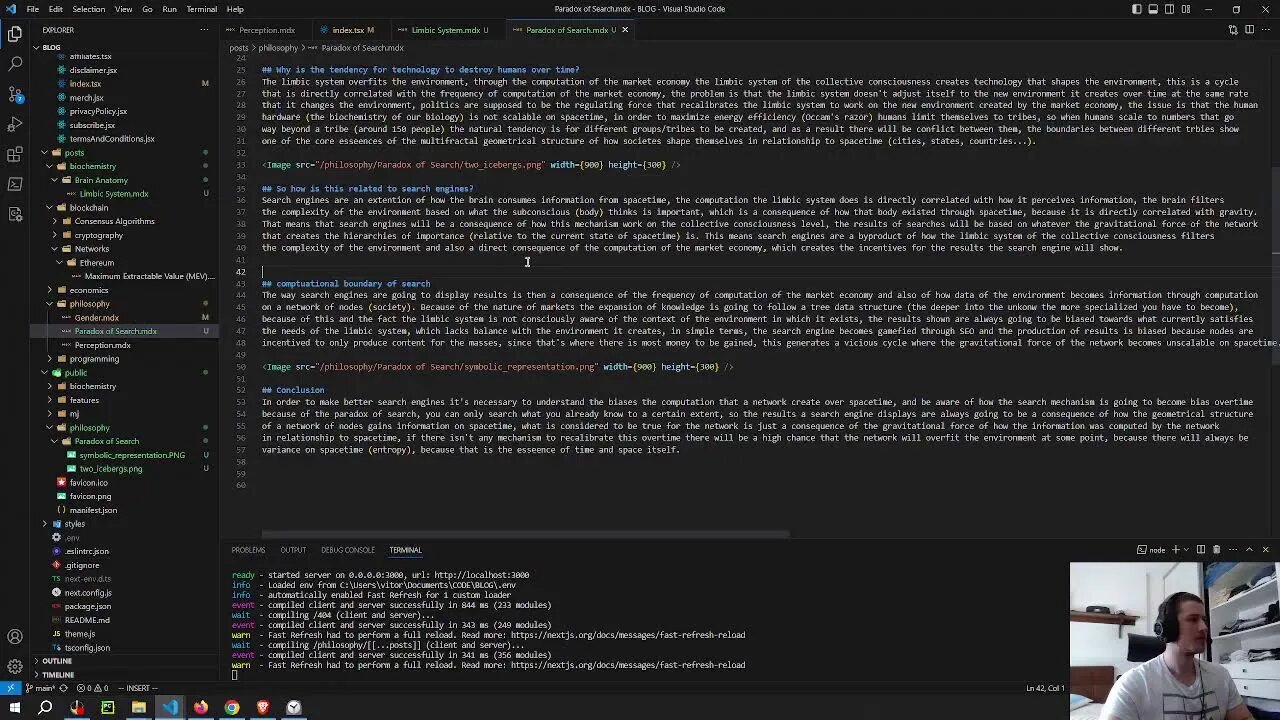 Writing blog post | The Paradox of Search