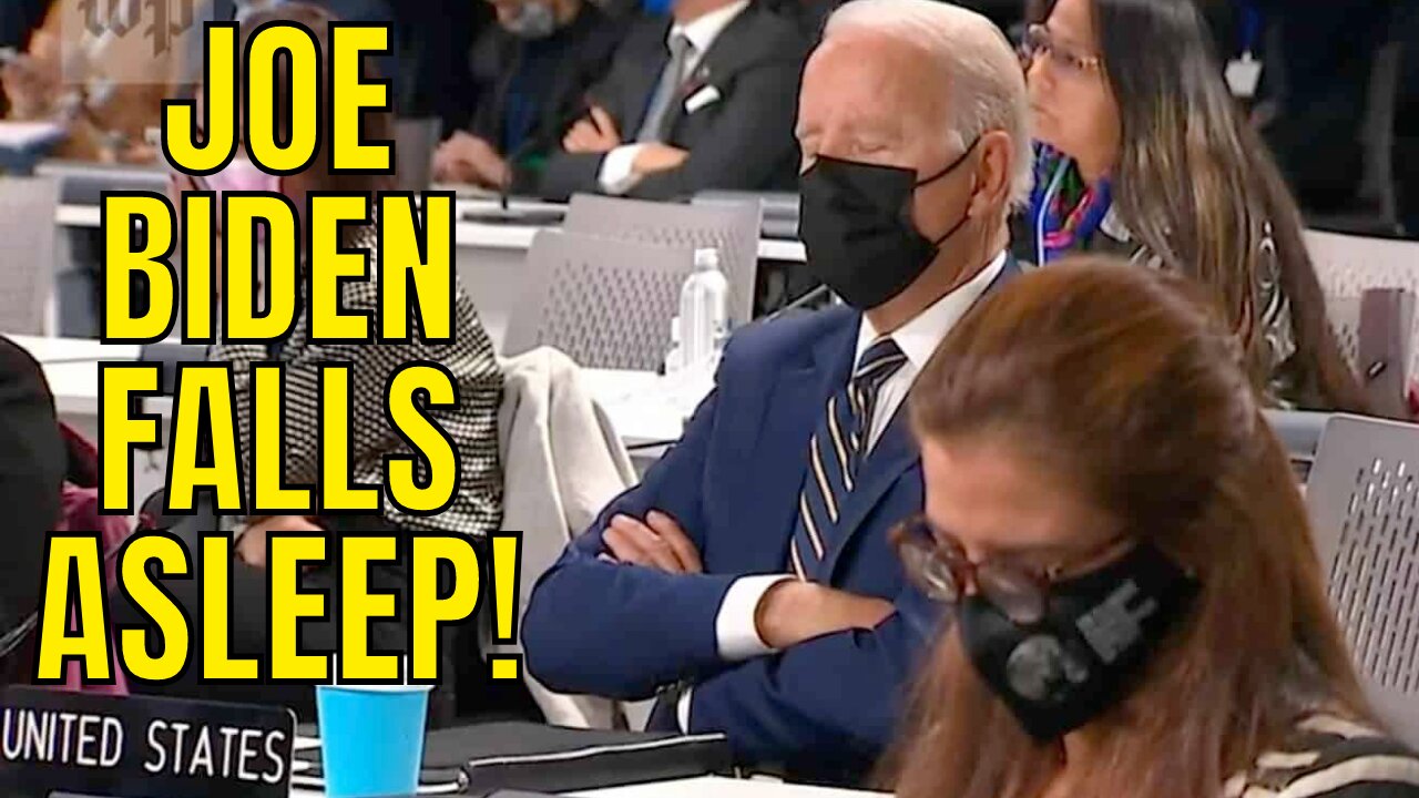 Joe Biden Caught On Camera FALLING ASLEEP At COP26 | This Man Is An Embarrassment To America!