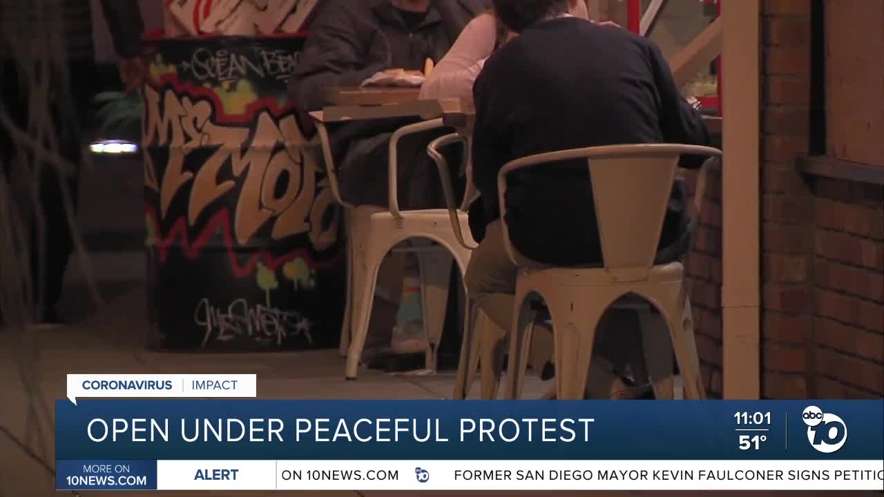 Businesses remain open under Peaceful Protest