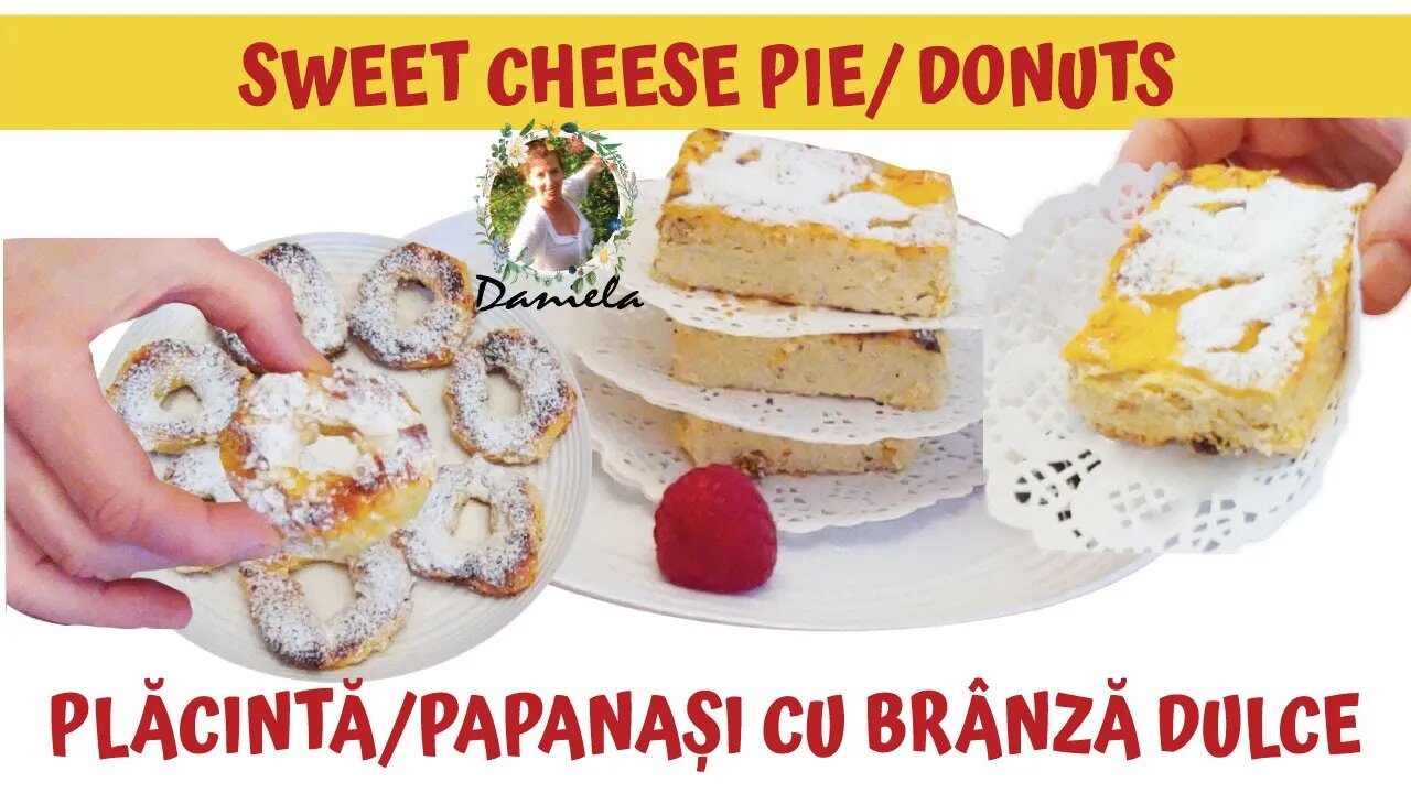 Low carb - Sweet Cheese Pie & Donuts / Plăcintă cu brânză de vaci și papanași- rețetă sănătoasă