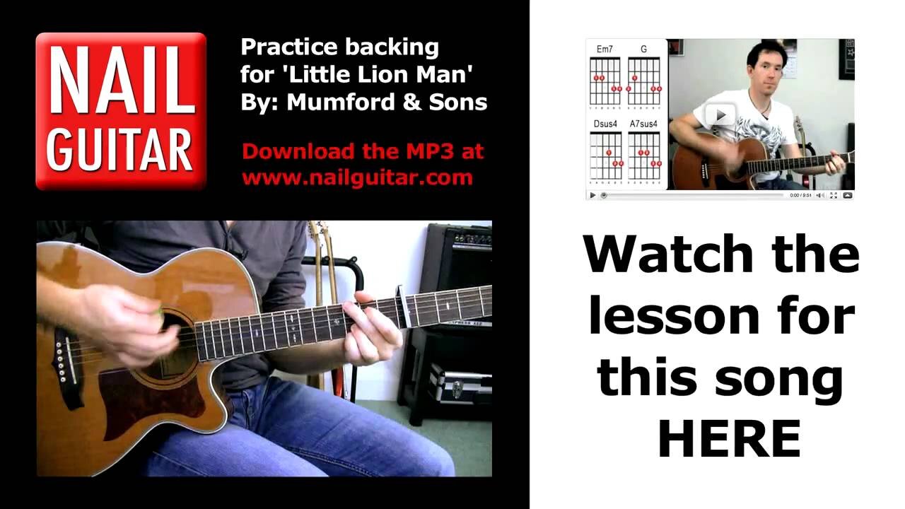 'Little Lion Man' - Play along backing track for guitar