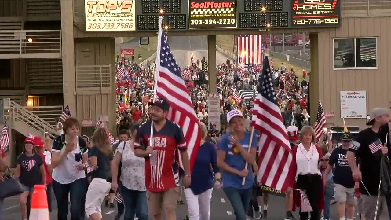 Hundreds attend 'Stop the COVID Chaos' rally at Bandimere Speedway