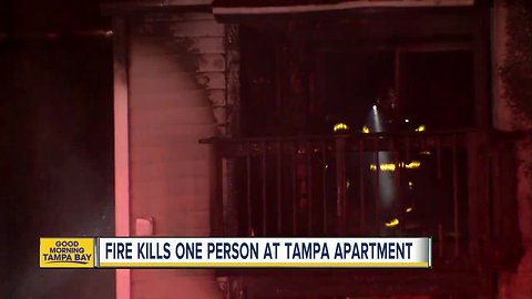 Fire kills one person at Tampa apartment