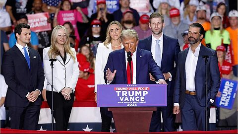 Donald Trump welcomes family on stage in emotional 'last rally'