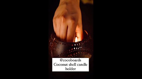 Coconut shell candle holder 🕯️🥥❤️