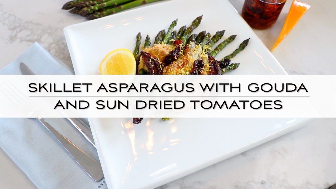 Skillet Asparagus with Gouda and Sun-Dried Tomatoes with Chef Jonathan Collins