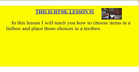 HTML Lesson 92