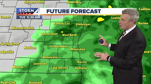 Soggy commute Tuesday morning, highs in the 50s