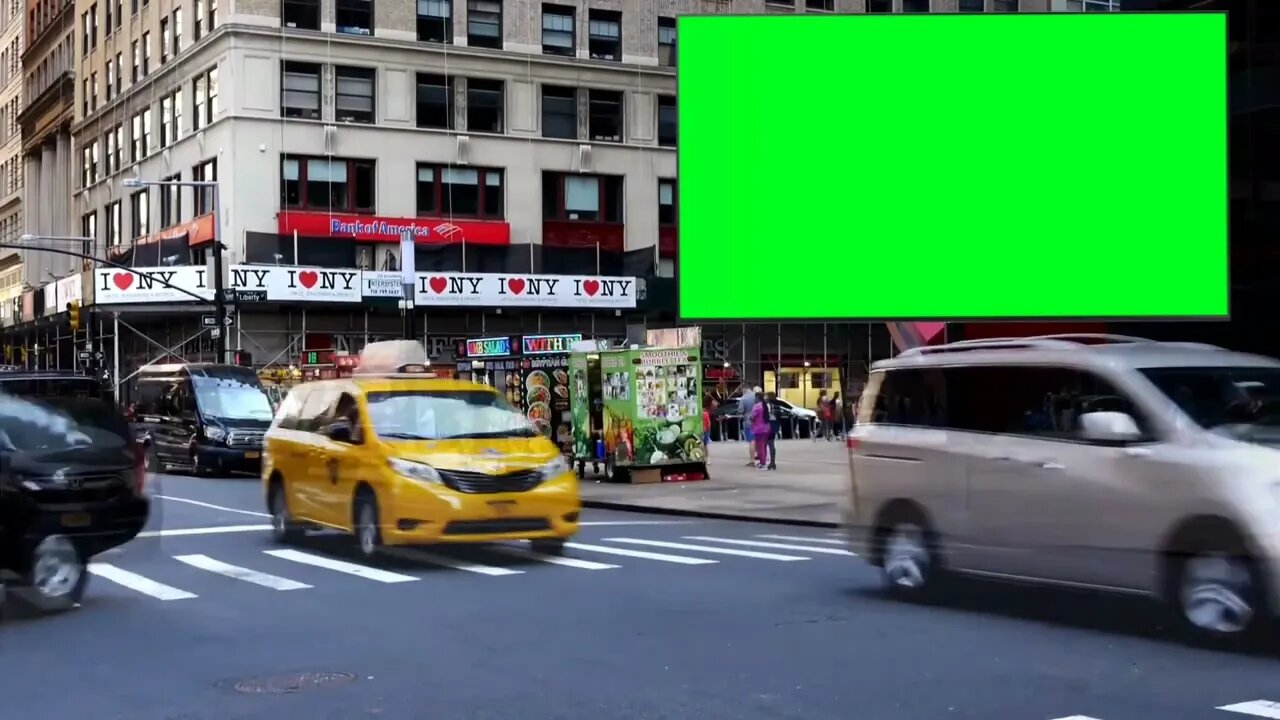 Free Stock Footage 4k Videos No Copyright Videos Street New York City ,Graeen Screen Led,City
