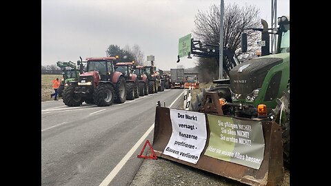 BAUERNPROTEST - A4, Autobahnauffahrt Burkau, 08 01 2024 🕊