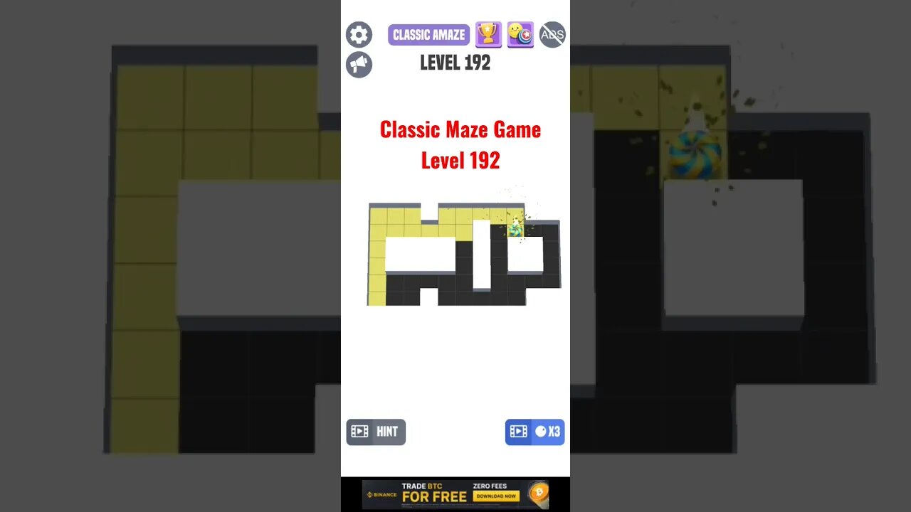 Classic Maze Game Level 192. #shorts