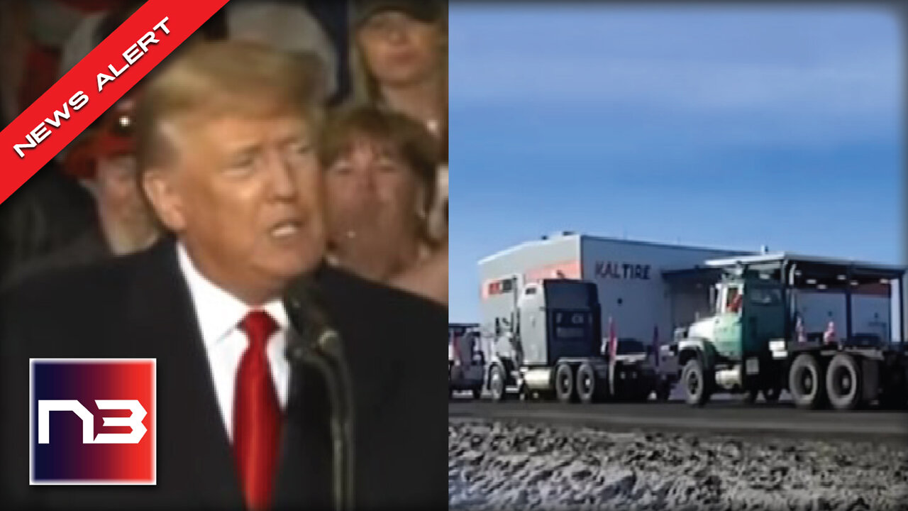 During Rally, Trump Gives Major Gift Of Support to Canadian Truckers