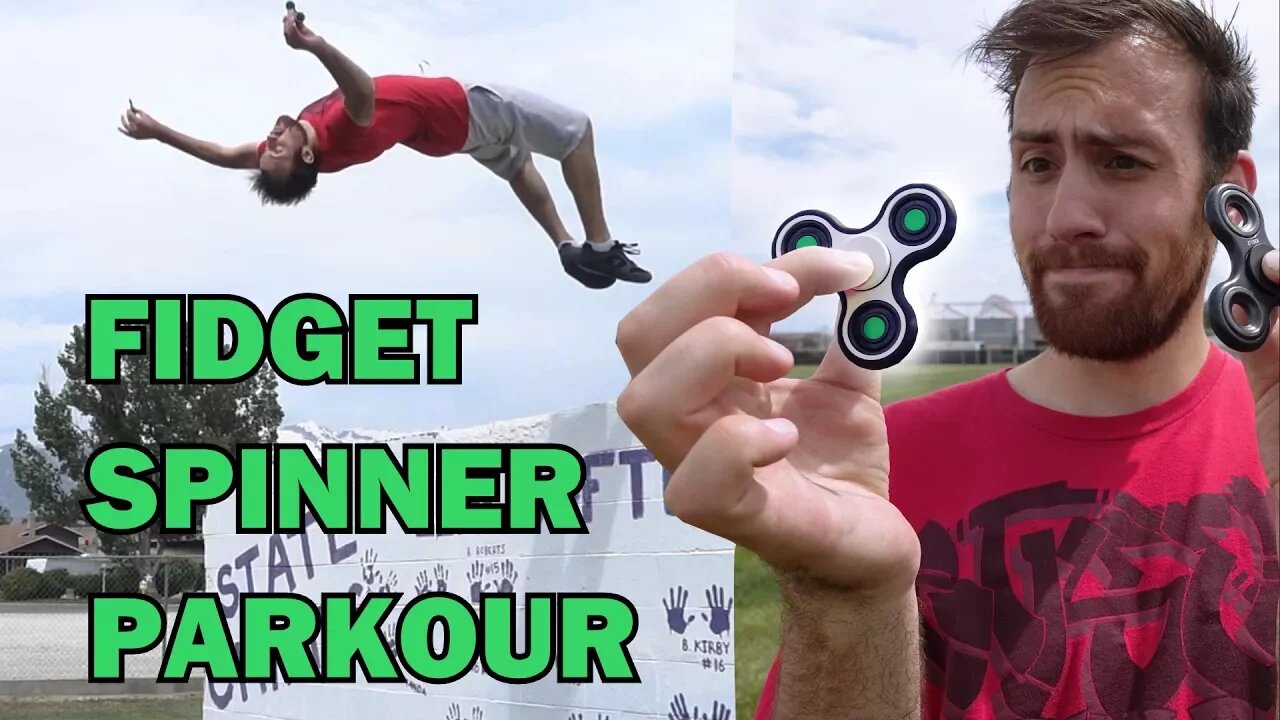 FIDGET SPINNER PARKOUR TRICKS and FLIPS